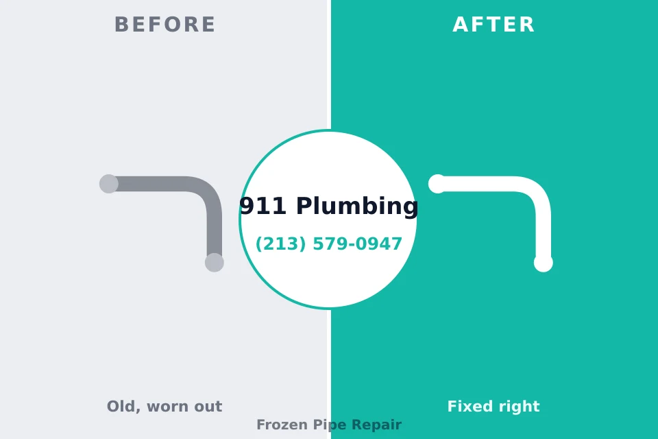 Before and after: plumbing repair Sierra Ridge, CO